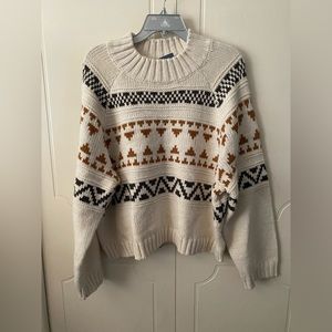 Cropped Patterned Sweater